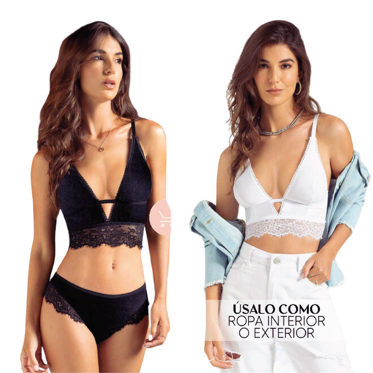 Set Velvetin Corset  ™ | sin copas con varillas tela expandex