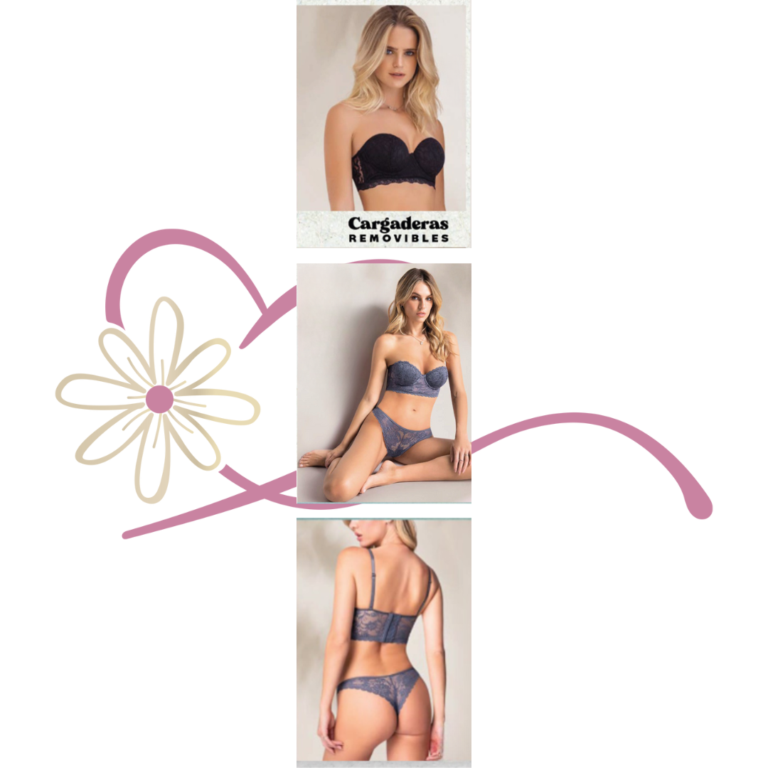 Corset Strapless Lace ™ | panty y Bra